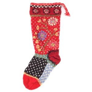 ✨BNWT - Lost Horizons Flora Christmas Stocking – Embroidered Floral Knit✨